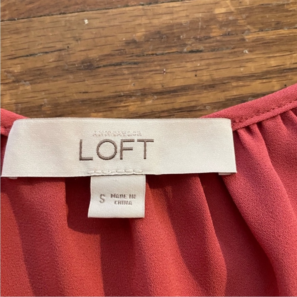 Loft Button Down Button Up Long Sleeve Blouse - Picture 4 of 4
